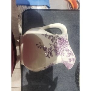Vintage Purple and white Pitcher